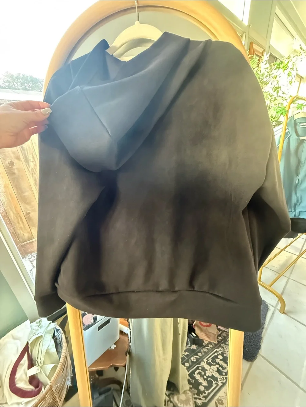 DKNY Jeans Black Zip-Up Hoodie with Front Pockets - Picture 4 of 4